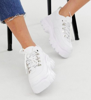 Public Desire Biggie white chunky sneakers