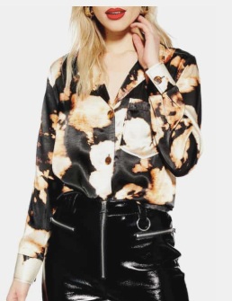 Splodge Tie Dye Button Down Shirt TOPSHOP