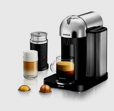 Nespresso Vertuo Coffee and Espresso Machine Bundle with Aeroccino Milk Frother by Breville