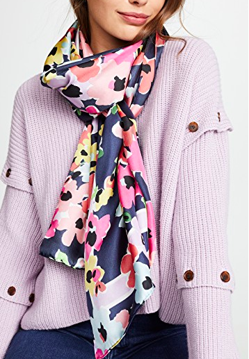 Kate Spade New York Wild Bouquet Silk Oblong Scarf  