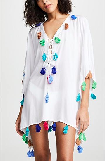 Bindya Lace Up Tunic with Triple Tassels