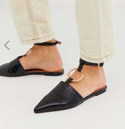 ASOS DESIGN Likeable ballet flats with bamboo ring