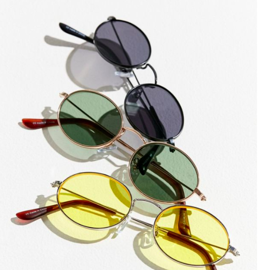UO Oval Metal Sunglasses