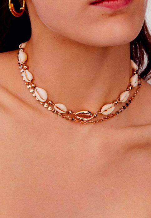 Mango Shells bead necklace
