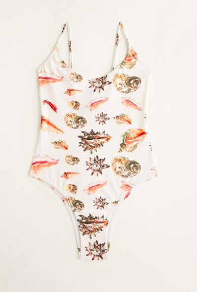 Mango Seashell print swimsuit