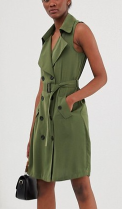 Vero Moda double breasted utility blazer dress