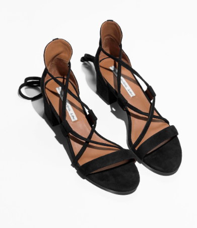 Stories Lace Up Heeled Sandals