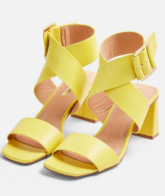 Topshop NATALIA Yellow Buckle Sandals