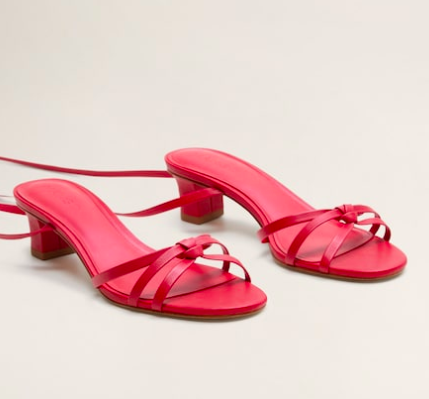 Mango Leather straps sandals