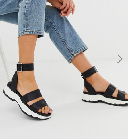 ASOS DESIGN For Real chunky sporty flat sandals