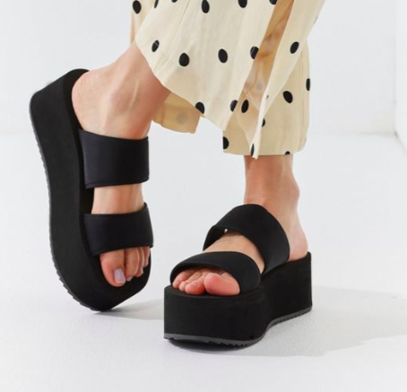UO Ava Neoprene Platform Sandal