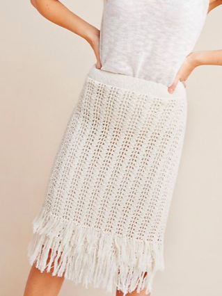 Maeve Fringed Crochet Skirt