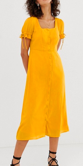 Vero Moda square neck maxi tea dress