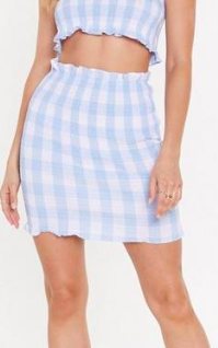 Nasty Gal Together At Last Gingham Top and Skirt Set