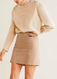 Mango Leather miniskirt