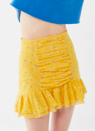 Bec + Bridge Marigold Fields Ruched Mini Skirt