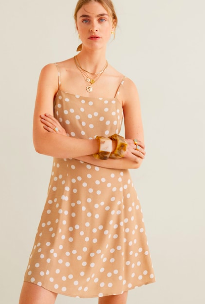 Mango Hair tie print dress