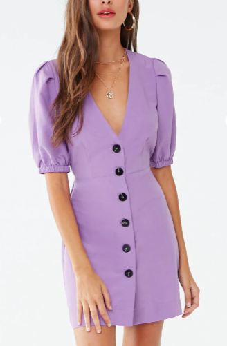 Forever 21 Button-Front Mini Dress