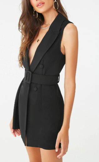 Forever 21 Double-Breasted Belted Dress