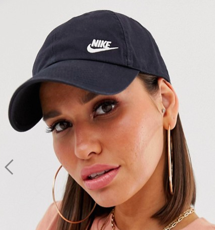 Nike black swoosh logo cap