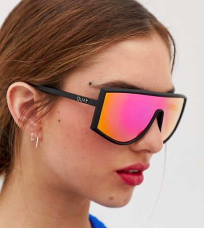 Quay Australia cosmic flatbrow sunglasses in pink