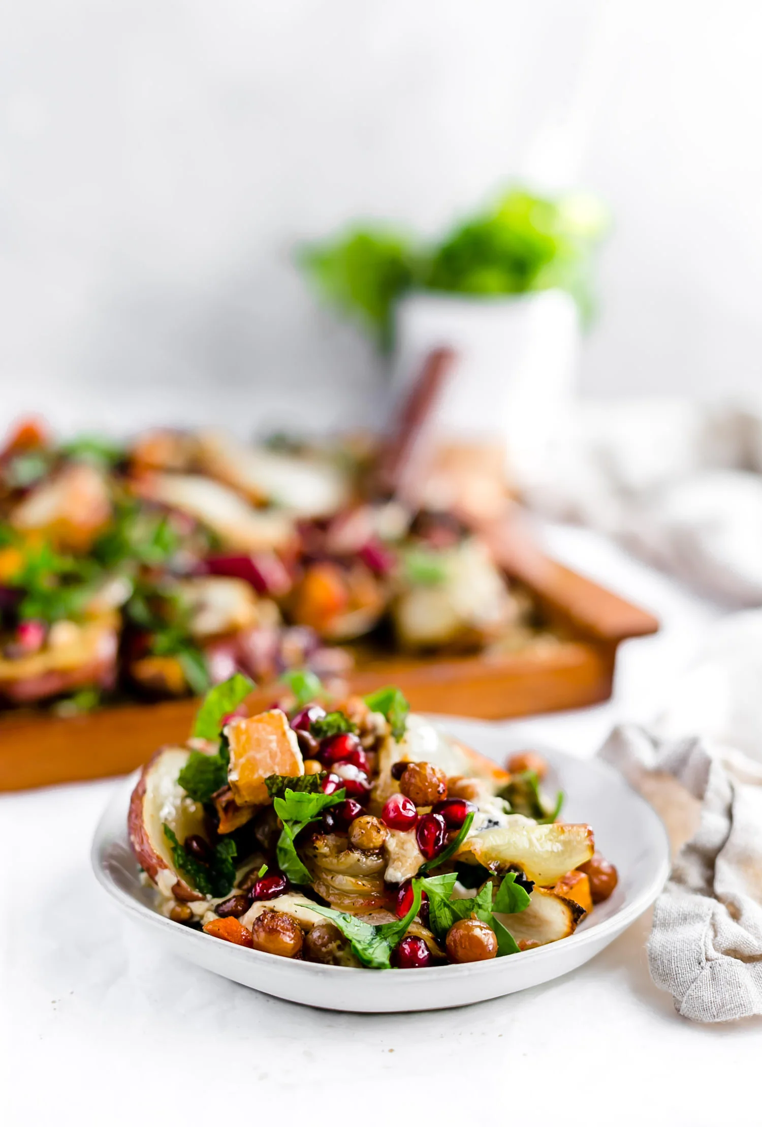 Roasted Vegetable Hummus Platter Truffles and Trends