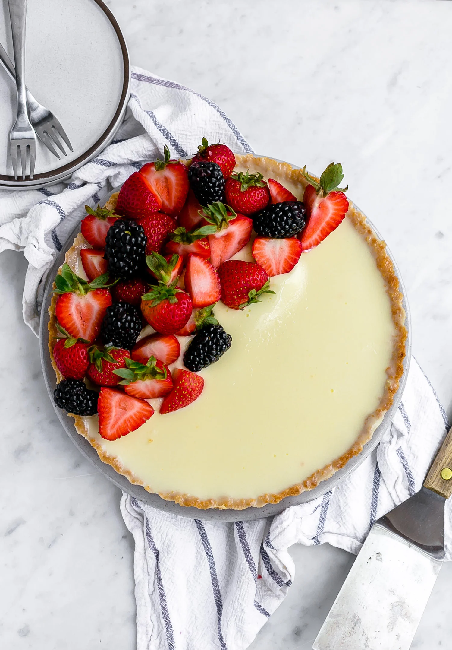 Easy Cookie Crust Lemon Tart + Video | Truffles and Trends