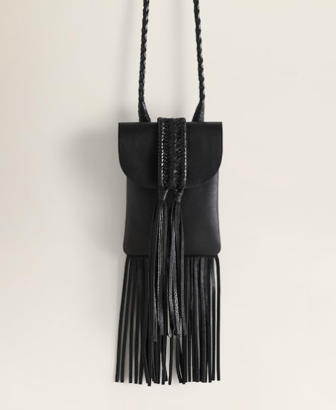 Mango Fringe leather bag