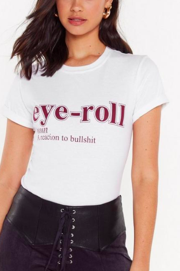 Nasty Gal The Definition of Eye-Roll Graphic Tee