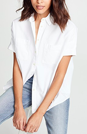 Madewell White Cotton Courier Shirt  