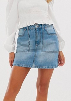 miss selfridge denim skirt
