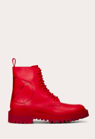 Logo Embossed Combat Boot VALENTINO GARAVANI