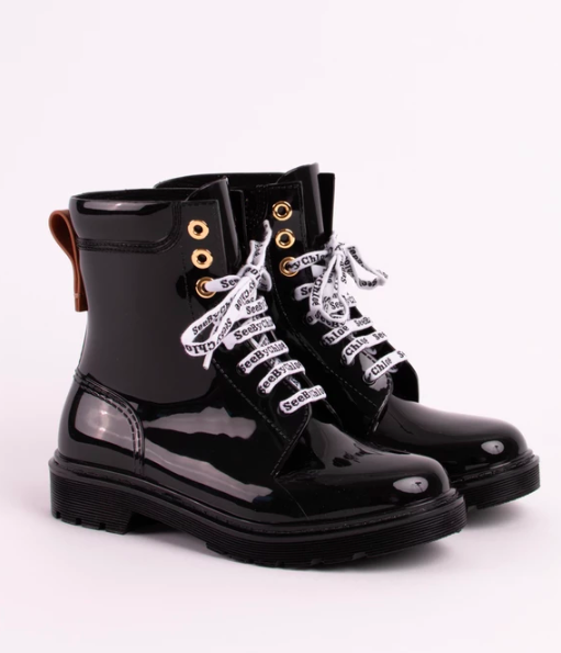 See by Chloe Combat Rain Boots