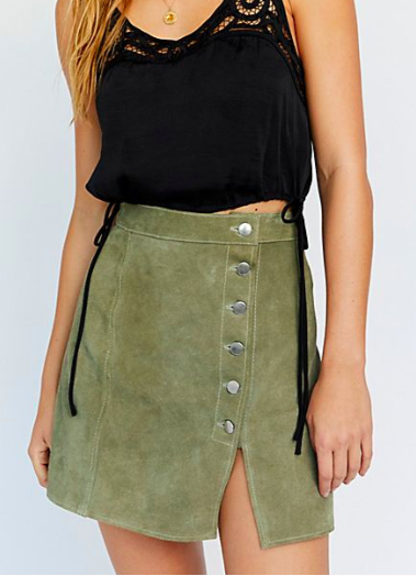 Understated Suede Mini Skirt