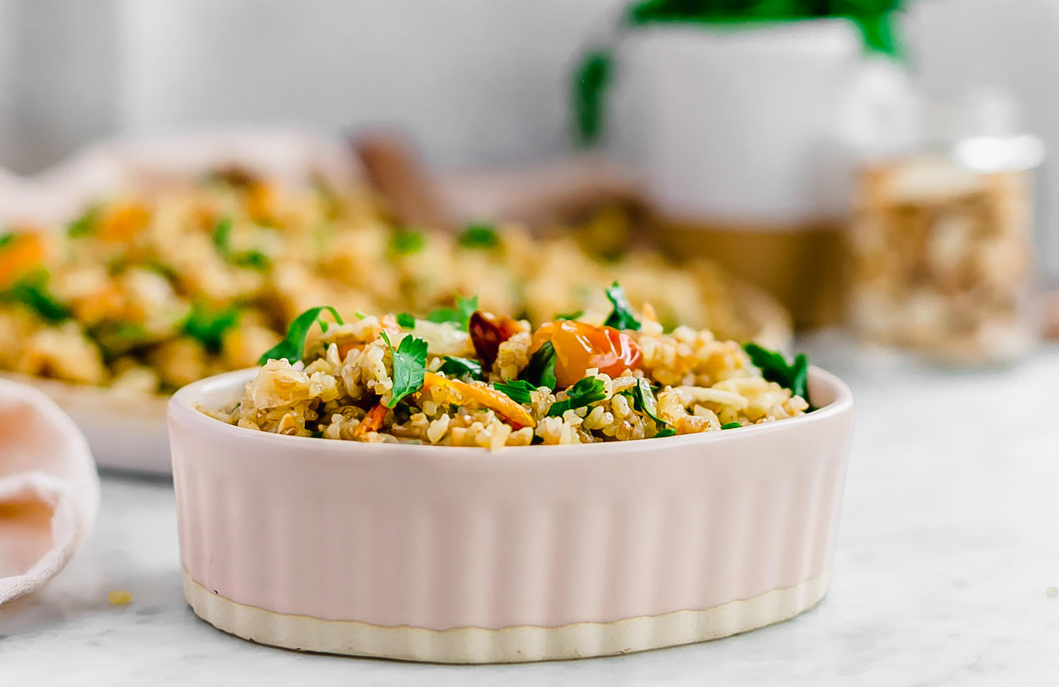 Tomato Almond Toasted Bulgur | Truffles and Trends