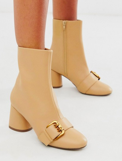 ASOS DESIGN Raindrop loafer boots in camel