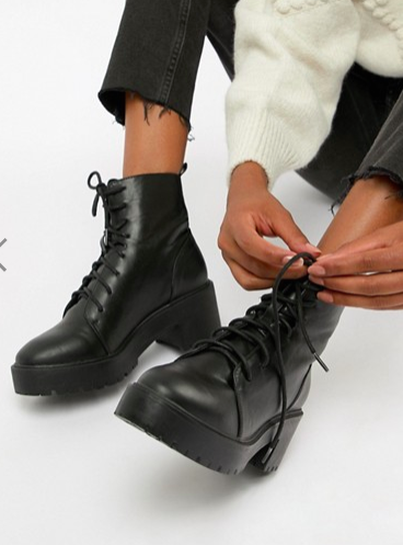 ASOS DESIGN Raider Chunky Lace Up Boots