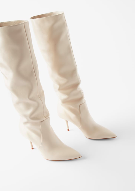 Zara white boots