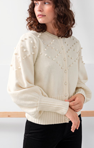 Stories Bobble Pattern Wool Blend Cardigan