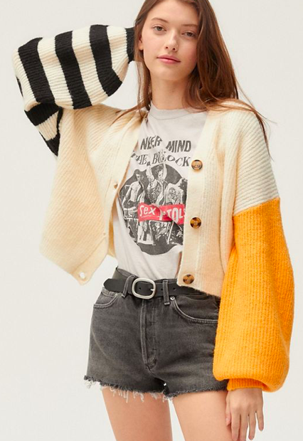 Truly Madly Deeply Piper Slouchy Balloon Sleeve Cardigan