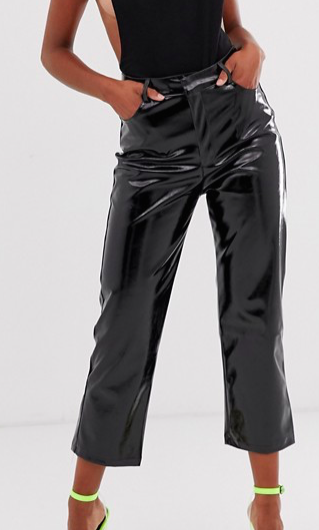 Lioness Marry the night vinyl pants in black