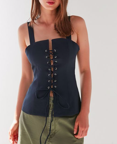 Lioness Lace-Up Bustier Top