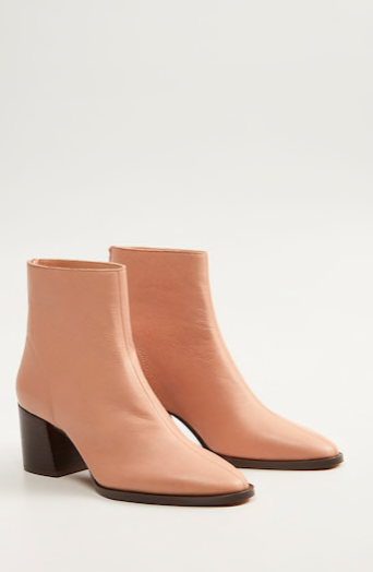 Mango Heel leather ankle boot