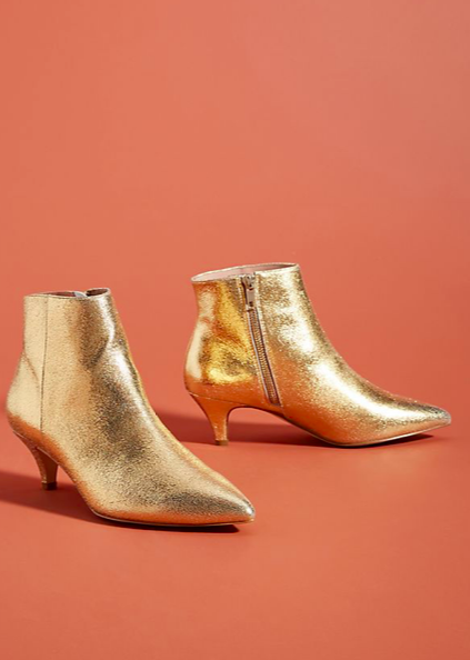 Anthropologie Kitten-Heeled Ankle Boots