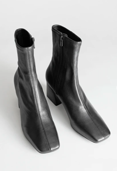 Stories Square Toe Leather Boots