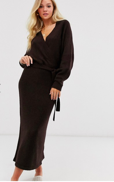 Micha Lounge Luxe belted wrap midi dress