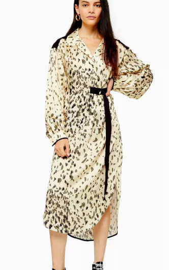 TOPSHOP *Animal Smock Dress By Topshop Boutique