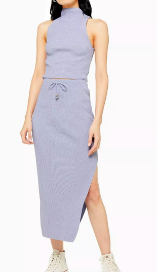 TOPSHOP Recycled Knitted Top And Skirt Co-Ord