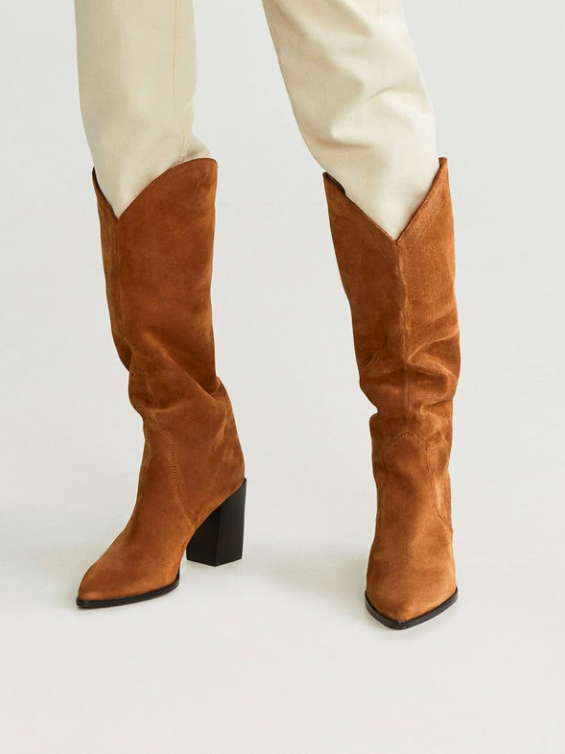 Mango Heel leather boot
