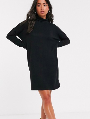 Noisy May roll neck mini knitted sweater dress